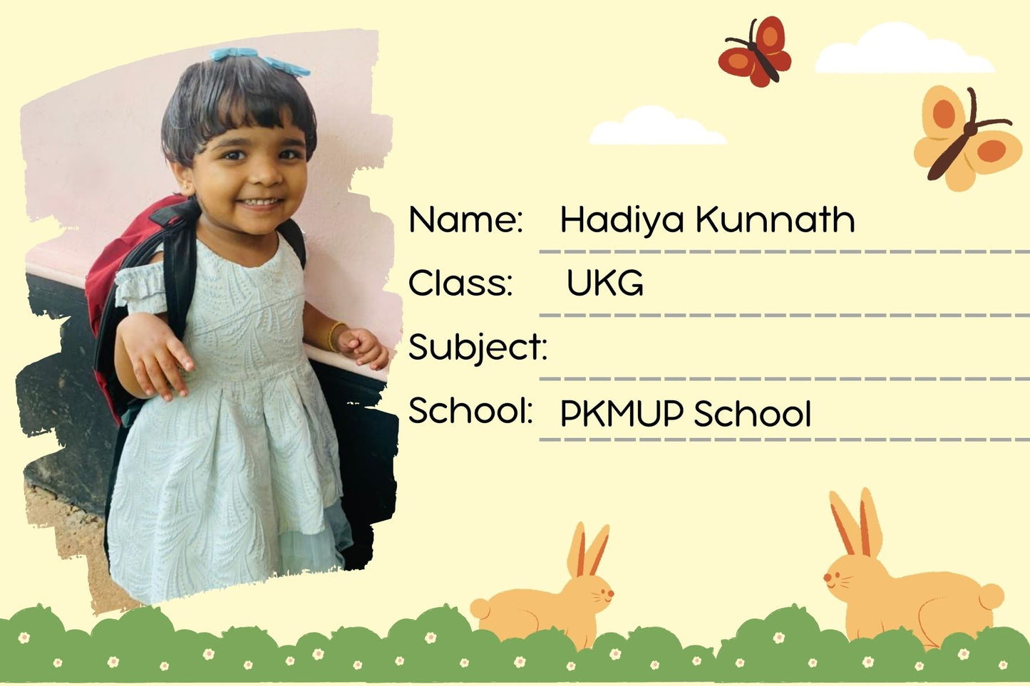 Customized Name Slip, School Sticker Label, Naming Slip with Your Kids Picture for School Book