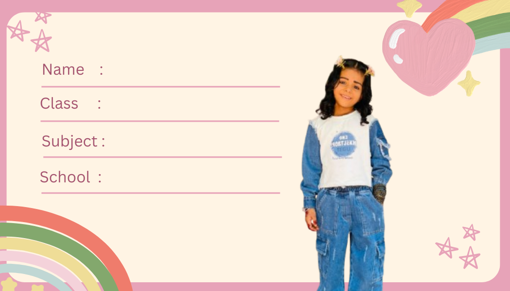 Customized Name Slip, School Sticker Label, Naming Slip with Your Kids Picture for School Book