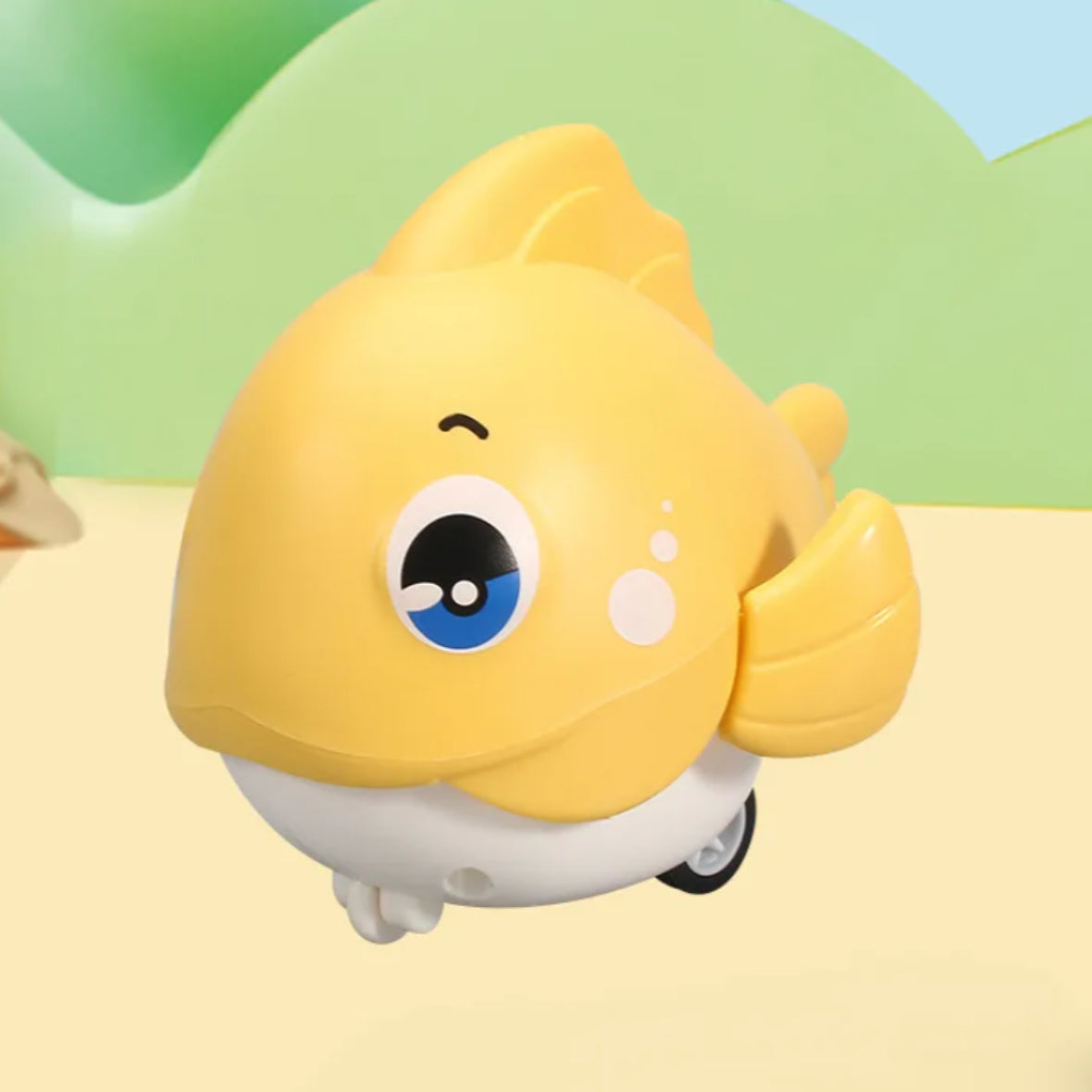 Press and Go Wind-Up Fish Toy for Kids