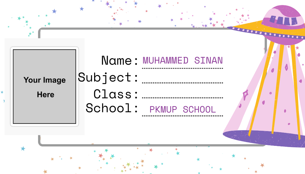 Customized Name Slip, School Sticker Label, Naming Slip with Your Kids Picture for School Book