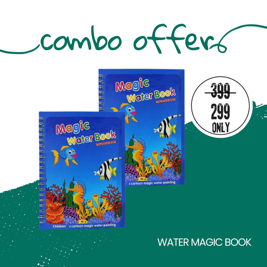 Water Magic Book with Self Drying Water Pen 