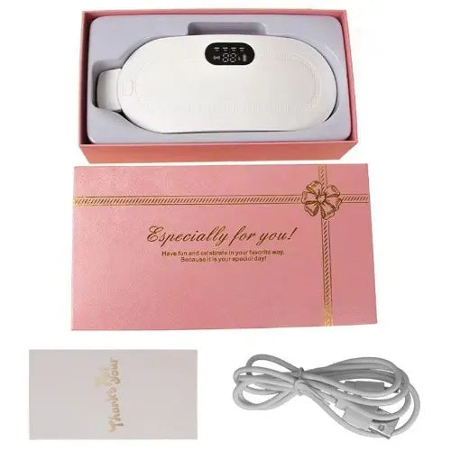 Period Cramp Relief Massager – Soothing Heat & Vibration Therapy for Women | Drug-Free PMS Pain Relief for Comfort & Wellness