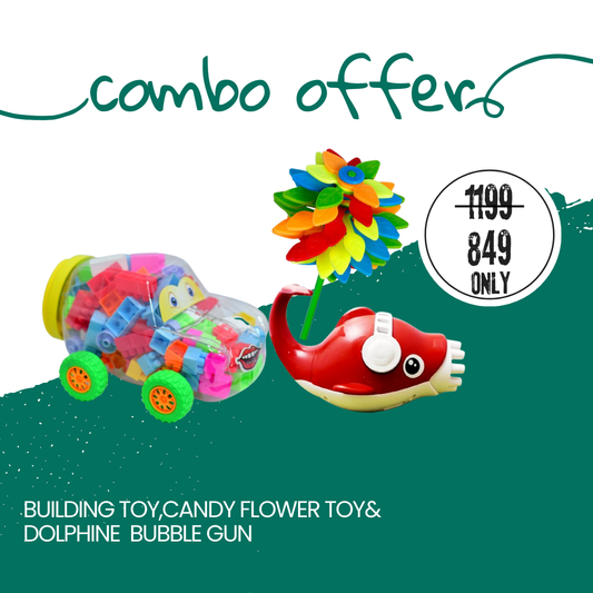 Candy Flower Toy ,zoobie fun car building toy & bubble gun