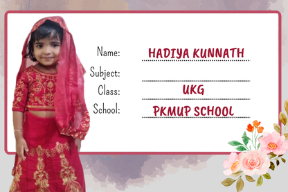 Customized Name Slip, School Sticker Label, Naming Slip with Your Kids Picture for School Book