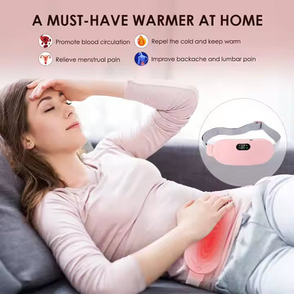Period Cramp Relief Massager – Soothing Heat & Vibration Therapy for Women | Drug-Free PMS Pain Relief for Comfort & Wellness