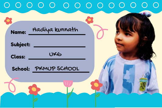 Customized Name Slip, School Sticker Label, Naming Slip with Your Kids Picture for School Book