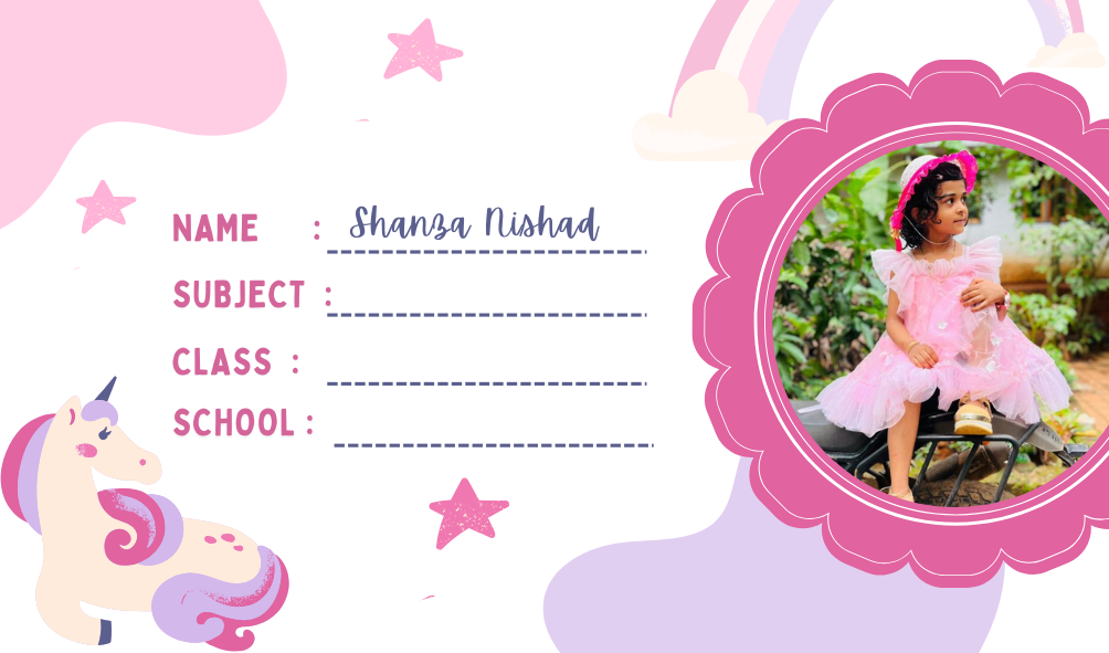 Customized Name Slip, School Sticker Label, Naming Slip with Your Kids Picture for School Book