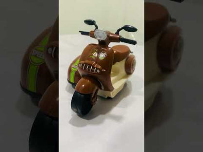 Retro Pedal Three Wheeled Motorcycle Toys For Kids-Yellow